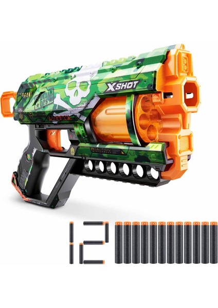 X-Shot Skins Griefer 12 Mermili Sünger Dart Atan Tabanca 32 cm - Camo