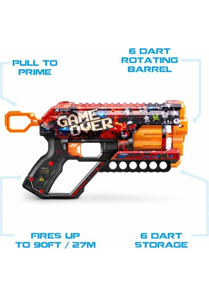 Skins Griefer 12 Mermili Sünger Dart Atan Tabanca 32 cm - Game Over