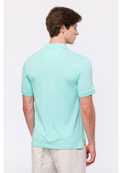 Erkek Açık Yeşil Kısa Kollu Polo Yaka T-Shirt