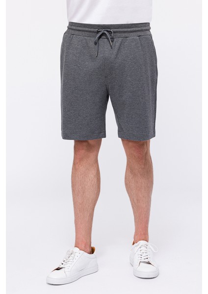 Erkek Gri Melanj Organik Pamuklu Jersey Şort modelleri