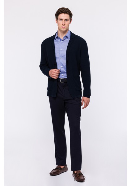 Erkek Lacivert Organik Pamuklu Düğmeli Hırka fiyatları