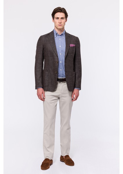 Erkek Kahverengi Vitale Barberis Yün Spor Ceket fiyatları