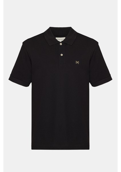 Erkek Siyah Kısa Kollu Polo Yaka T-Shirt