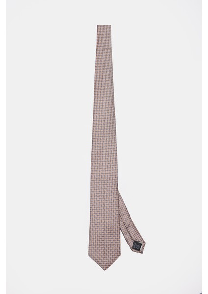 Erkek Açık Pembe Desenli İpek Kravat