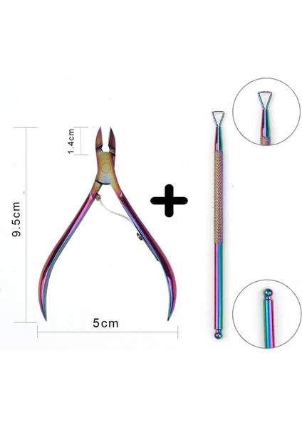 Ct Seti Tırnak Tırnak Eti Makası Tırnak Eti Makası Kesici Paslanmaz Çelik Manikür Itici Ölü Cilt Sökücü Tırnak Makası Pense Pedikür Araçları (Yurt Dışından)