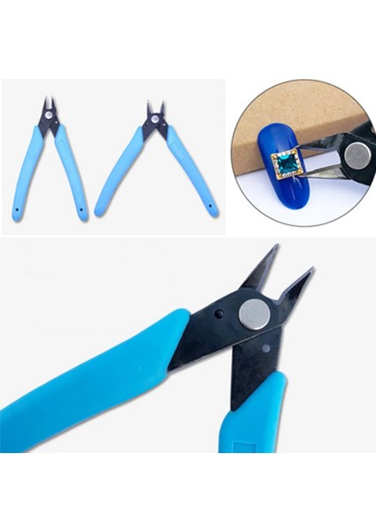 Mavi Nail Art Pense Kolye Zincir Kesici Tırnak Taklidi Sökücü Takı Pense Metal El Aleti (Yurt Dışından) fiyatları