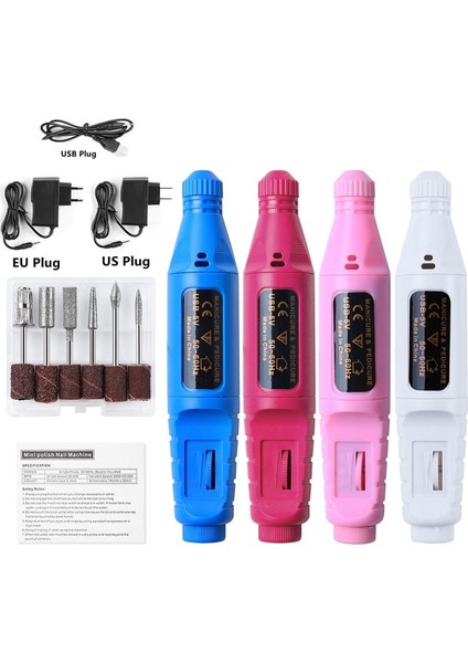 Pembe Ab Tak Lınmanda Taşınabilir Tırnak Matkap Makinesi Pvc Ipuçları Elektrikli Manikür Freze Seti Profesyonel Manikür Aracı Tırnak Aksesuarları (Yurt Dışından) indirimleri