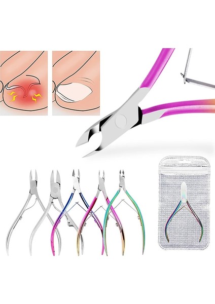 Pic Gösterisi Olarak Profesyonel Tırnak Ayak Tırnağı Tırnak Eti Makası Kırpma Paslanmaz Çelik Tırnak Makası Kesici Tırnak Eti Makası Pense Manikür Aracı (Yurt Dışından)