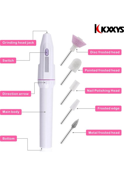 N5023 1 Takım P05 5 In1 Mini Tırnak Parlatma Makinesi Elektrikli Manikür Matkap Makinesi Aksesuarı Pedikür Jel Lehçe Dosya Tampon Tırnak Sanat Araçları (Yurt Dışından) modelleri