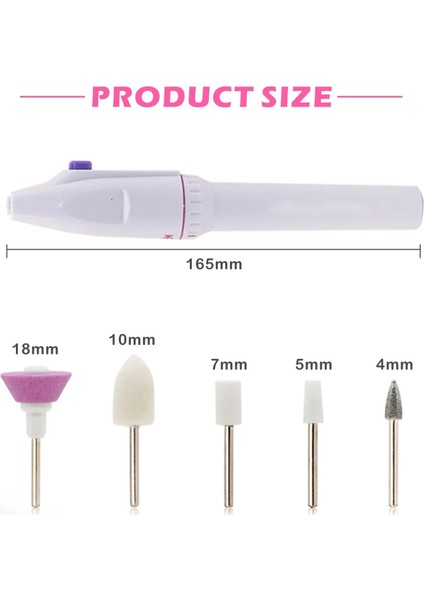 N5023 1 Takım P05 5 In1 Mini Tırnak Parlatma Makinesi Elektrikli Manikür Matkap Makinesi Aksesuarı Pedikür Jel Lehçe Dosya Tampon Tırnak Sanat Araçları (Yurt Dışından) fırsatları