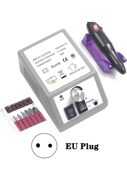 D2000 Gri Ab Profesyonel Manikür Matkap Makinesi Seti Elektrikli Tırnak Matkap Makinesi Tırnak Zımpara Jel Tırnak Eti Kaldır Tırnak Torna Dosya Lehçe Aracı (Yurt Dışından)