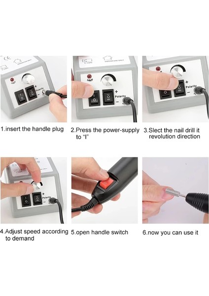 D2000 Gri Ab Profesyonel Manikür Matkap Makinesi Seti Elektrikli Tırnak Matkap Makinesi Tırnak Zımpara Jel Tırnak Eti Kaldır Tırnak Torna Dosya Lehçe Aracı (Yurt Dışından)