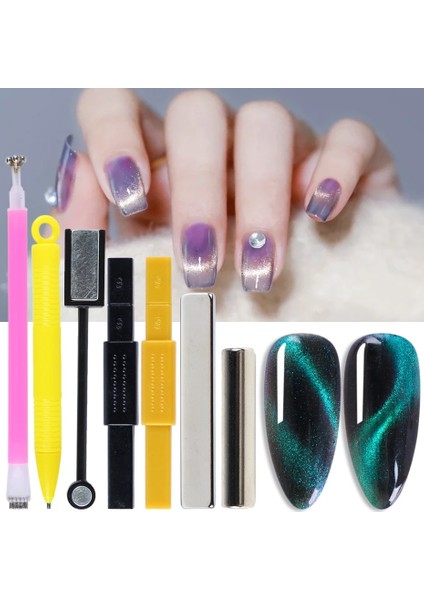C09 Nail Art Mıknatıs Kalem Güçlü Magetic Sopa Kurulu Kedi Gözü Tırnak Jeli Lehçe 3D Çizgi Şerit Çiçek Etkisi Manikür Araçları #1612-1 (Yurt Dışından) fiyatları