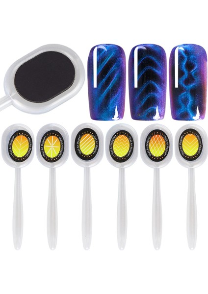 C09 Nail Art Mıknatıs Kalem Güçlü Magetic Sopa Kurulu Kedi Gözü Tırnak Jeli Lehçe 3D Çizgi Şerit Çiçek Etkisi Manikür Araçları #1612-1 (Yurt Dışından) modelleri