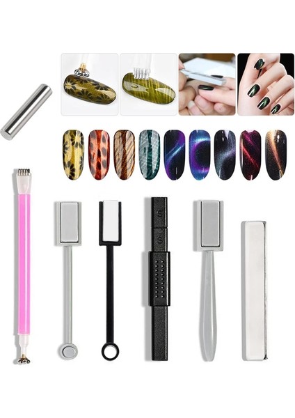 04 Güçlü Kedi Gözü Manyetik Mıknatıs Sopa Kalem Tırnak Uv Jel Lehçe Çok Fonksiyonlu Nail Art Dekorasyon Aksesuarları Makyaj Aracı (Yurt Dışından) indirimleri