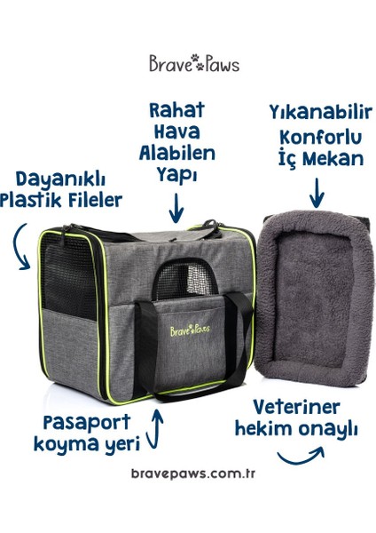 Kedi Köpek Taşıma Çantası Kare Model Yırtılmaz Plastik Fileli