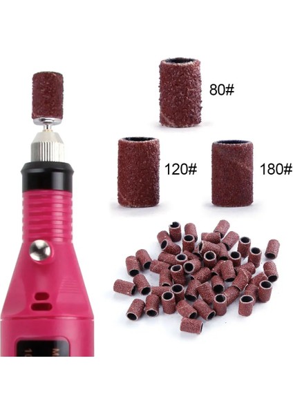 50 Adet 80 Boyutu 50/100 Adet Tırnak Matkap Uçları Nail Art Zımpara Bantları Dosya Uv Jel Akrilik Cila Sökücü Elektrikli Tırnak Makinesi Için 80 #120 #180 # (Yurt Dışından) indirimleri