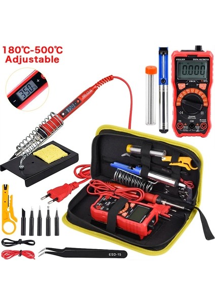 Mor 80W 220V, Abd Jcd 80W Havya Kiti Ayarlanabilir Sıcaklık LCD 110V 220V Multimetre Lehimleme Ipuçları Lehim Sökme Pompası Kaynak Araçları ile (Yurt Dışından)