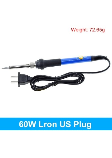 60W Demir Abd Plug Yeni Ayarlanabilir Sıcaklık Elektrikli Havya 220V 60W Kaynak Lehim Rework Istasyonu Isı Kalem Ipuçları Onarım Aracı (Yurt Dışından)
