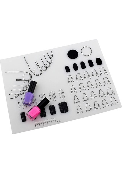 28X21 cm C Silikon Tırnak Boyama Pedi Katlanabilir Tırnak Sanat Masa Mat Pad Yıkanabilir Güzellik Bakım Salonu Ekipmanları Manikür Araçları Tırnak Aksesuarları (Yurt Dışından) modelleri
