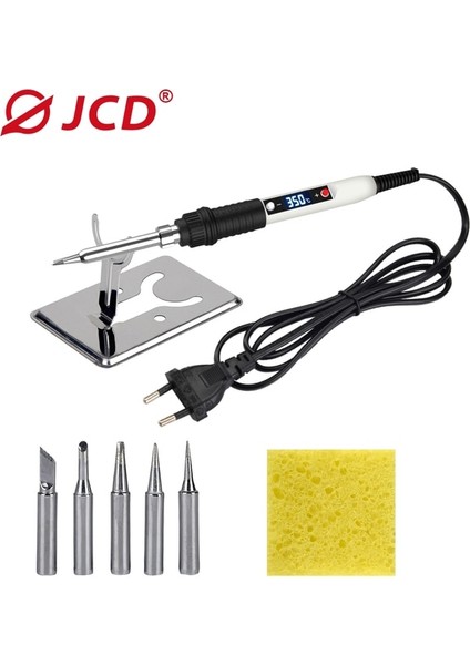 Koyu Mavi 220V Ab Tak Jcd Havya Ayarlanabilir Sıcaklık Elektrikli Demir 80W 110V/220V Dijital Ekran Kaynak Tamir Kurşunsuz Onarım Araçları (Yurt Dışından)