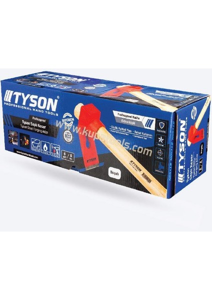 Tyson Ahşap Saplı Çelik Keser