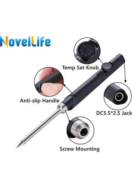 Sh-C1 Tip Au SH72 Mini Elektrikli Havya Ayarlanabilir Sıcaklık Taşınabilir Lehim Kaynak Istasyonu, 24V 3A Güç Kaynağı ile 220-400 ℃ (Yurt Dışından)