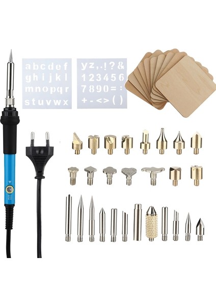 D Ahşap Parçalı 60W, Abd 60W Gravür Kalem Elektrikli Havya Ahşap Yakma Kiti Saygısız Kelime Kabartma Pyrography Aracı Zanaat Seti (Yurt Dışından)