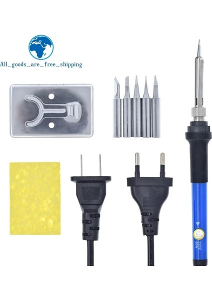 60W Demir Abd Plug Yeni Ayarlanabilir Sıcaklık Elektrikli Havya 220V 60W Kaynak Lehim Rework Istasyonu Isı Kalem Ipuçları Onarım Aracı (Yurt Dışından) fırsatları