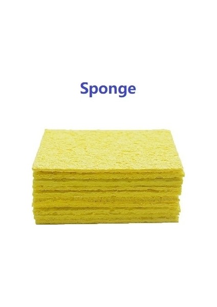 Sünger Havya Ipuçları Temizleme Süngeri Temizleyici Top Lehimleme Istasyonu Için Yüksek Sıcaklık Dayanıklı Sünger Ucu ve Çift Kafa Fırça (Yurt Dışından)