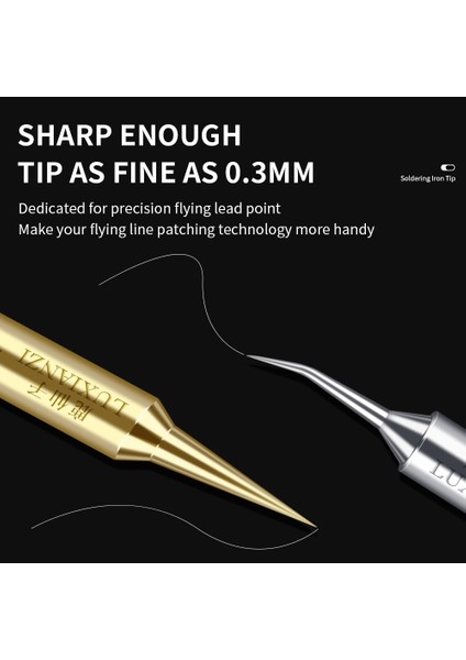 LXZ922005 Luxıanzı Havya Ucu Kurşunsuz Bakır Sinek Hattı Kaynak Ipuçları Hassas 0.3mm Kalay Havya Kafa Bga Tamir Araçları (Yurt Dışından) fırsatları