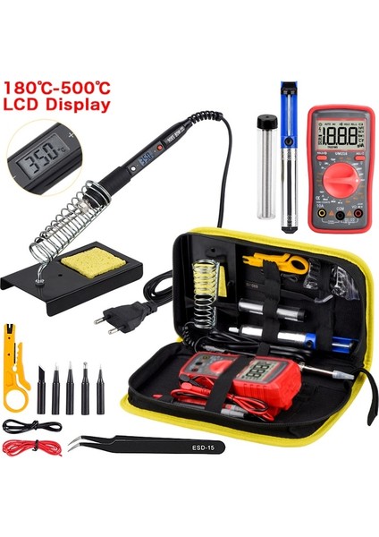 908SKIT-B-UM216 110V 60W, Abd Jcd 80W Dijital Havya Kiti Sıcaklığı Ayarlanabilir LCD Ekran, Çok Fonksiyonlu Ncv Multimetre Lehimleme Kaynak Araçları (Yurt Dışından)