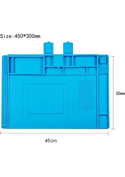 45X30CM Isı Yalıtımı Tamir Yastığı Lehimleme Iş Istasyonu Mat Silikon Kaynak Lehimleme Bakım Platformu (Yurt Dışından)