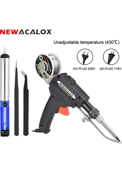 Siyah Havya Tabancası 60 W, Abd Newacalox Ab/abd 60 W Havya Otomatik Kaynak Devre Kartı Tamiri Için Teneke Tabancası Sökme Pompası Gönder Dıy Lehimleme Aracı (Yurt Dışından)