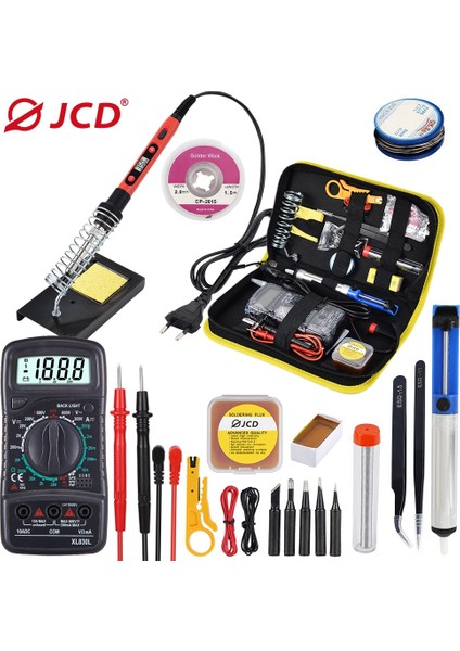 QH908U Kıt2 80W 110V, Ab Jcd Yeni Elektrikli Havya Seti Anahtarlı Ayarlanabilir Sıcaklık 80W LCD Dijital Multimetre Kaynak Onarım Araçları 908U (Yurt Dışından)