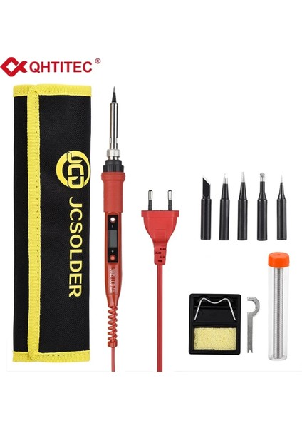 908S-22 80W 220V, Abd 80W Havya Elektrikli Kiti Ayarlanabilir Sıcaklık Taşınabilir LCD Teneke Kaynak Aracı Diy Kiti Ipucu Için Ahşap Demir Seti Qhtıtec Jcd (Yurt Dışından)