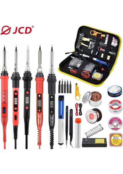 Gümüş 80W 220V, Ab Jcd 80W Havya Kiti Ayarlanabilir Sıcaklık LCD 110V 220V Multimetre Lehimleme Ipuçları Lehim Sökme Pompası Kaynak Araçları (Yurt Dışından) fırsatları