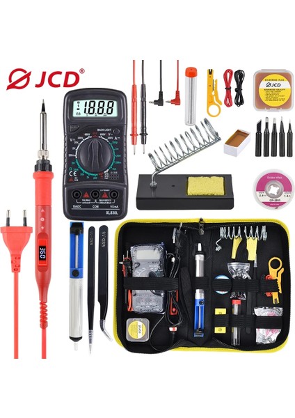 Gümüş 80W 220V, Ab Jcd 80W Havya Kiti Ayarlanabilir Sıcaklık LCD 110V 220V Multimetre Lehimleme Ipuçları Lehim Sökme Pompası Kaynak Araçları (Yurt Dışından) indirimleri