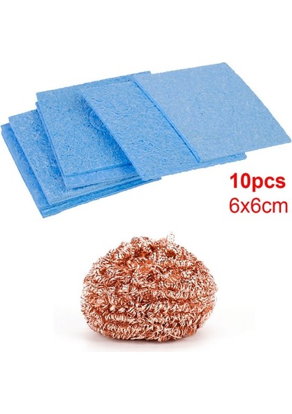 Set6 Temizleme Topu Lehim Sökme Havya Örgü Filtre Temizleme Memesi Ucu Bakır Tel Temizleme Topu Metal Cüruf Kutusu Temiz Top (Yurt Dışından)