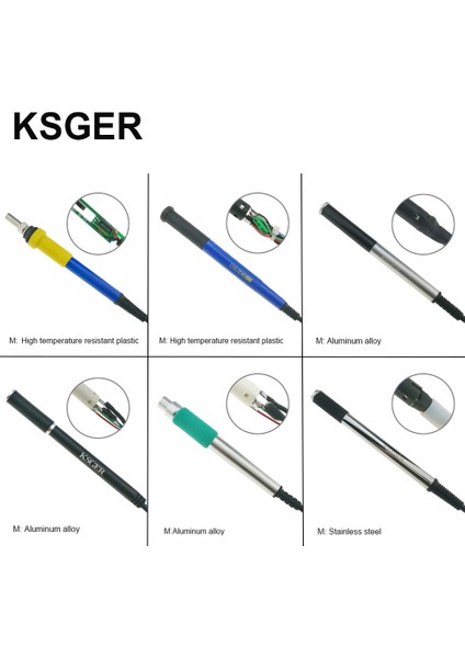 Kolu 9 Ksger 9501 Alüminyum Alaşımlı Paslanmaz Çelik Havya V2.1s STM32 OLED Dijital Sıcaklık Kontrol Cihazı (Yurt Dışından)