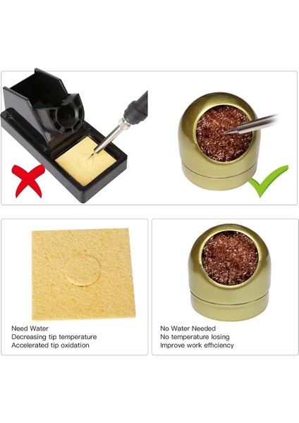 6 Adet Sünger Havya Ucu Temizleyici Lehim Sökme Temizleme Topu Kaynak Havya Örgü Filtre Metal Tel Standı Çelik Top Teneke Sökücü (Yurt Dışından) fırsatları