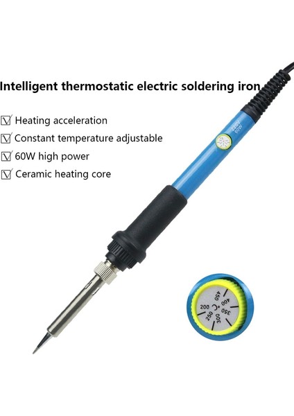 Au Ayarlanabilir Sıcaklık 60 W Dahili Isıtma Lehimleme Araçları Lehimleme Kaynak Ekipmanları Için Elektronik Havya 110 V/220 V (Yurt Dışından)