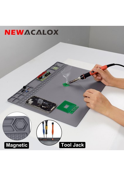 TE-613 Silikon Mat Newacalox Silikon Tamir Mat Manyetik Lehimleme Mat Isı Yalıtımı Elektronik Onarım Cep Telefonu Laptop Için Isıya Dayanıklı Ped (Yurt Dışından) fırsatları