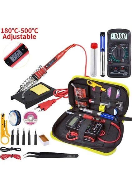 Sarı 80W 220V, Abd Jcd 80W Dijital Elektrikli Havya Kiti Sıcaklığı Ayarlanabilir 220V/110V Kaynak Aracı Seramik Isıtıcı Lehimleme Ipuçları Rework (Yurt Dışından)