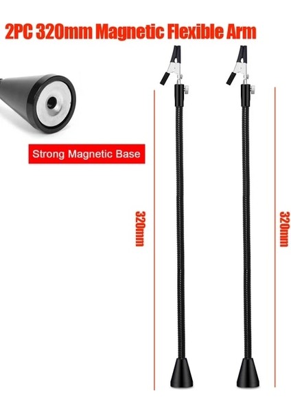 T-Sa4-Bk9 Newacalox Manyetik Taban Devre Klipleri Esnek Kol Timsah Klipler Lehimleme Üçüncü El Pcb Kaynak Onarım Aracı (Yurt Dışından)