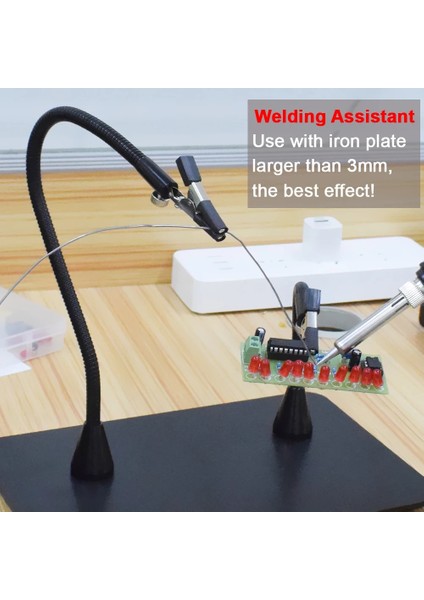 T-Sa4-Bk9 Newacalox Manyetik Taban Devre Klipleri Esnek Kol Timsah Klipler Lehimleme Üçüncü El Pcb Kaynak Onarım Aracı (Yurt Dışından) modelleri
