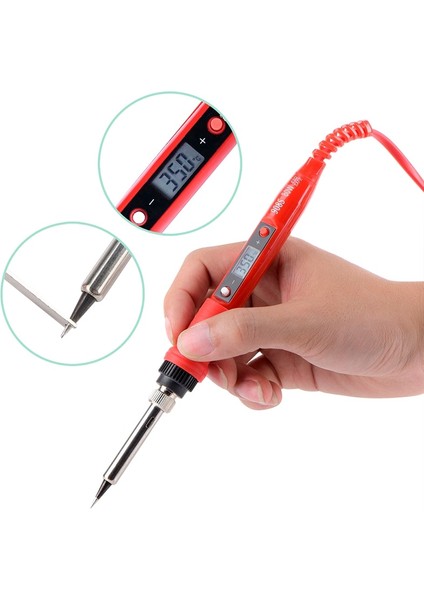 Turuncu 80W 110V, Abd Jcd 80W Dijital Elektrikli Havya Kiti Sıcaklığı Ayarlanabilir 220V/110V Kaynak Aracı Seramik Isıtıcı Lehimleme Ipuçları Rework (Yurt Dışından)