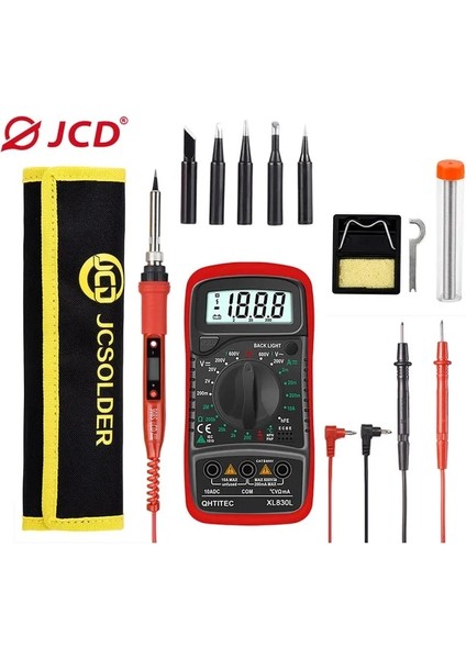 908S Set4 80W 220V,AB Jcd 80W Dijital Elektrikli Havya Kiti Sıcaklığı Ayarlanabilir 220V/110V Kaynak Aracı Seramik Isıtıcı Lehimleme Ipuçları Rework (Yurt Dışından)