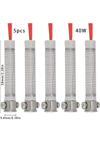 5 ADET-40W 1/2/5 Adet 220V 30W40W60W Havya Çekirdek Isıtma Elemanı Yedek Kaynak Ekipmanları Kaynak Aracı Metal Işleme Aksesuarları (Yurt Dışından)