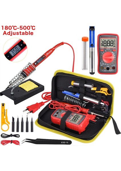 908SKIT-UM216 110V 60W, Abd Jcd 80W Dijital Havya Kiti Sıcaklığı Ayarlanabilir LCD Ekran, Çok Fonksiyonlu Ncv Multimetre Lehimleme Kaynak Araçları (Yurt Dışından)